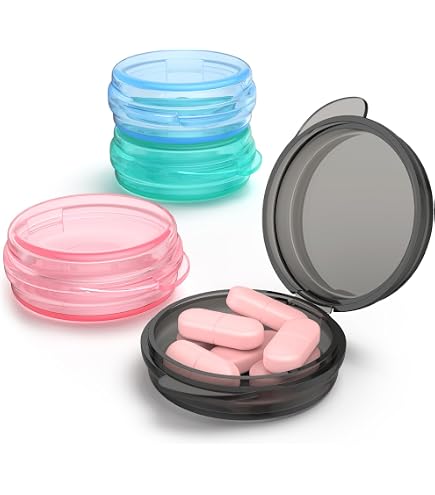 Amazon.com: Tupperware Mini Clamshell Pill Keeper Round Pocket